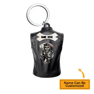 Personalized Biker Vr1 Skull Acrylic Keychain