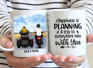 No Road Is Too Long When You Have A Good Company - Personalized Mug For Couples, Motorcycle Lovers