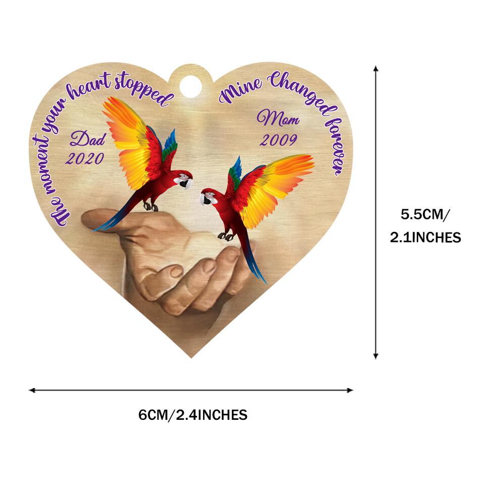 Personalized In Memory Of Gift Custom Name Wooden Keychain