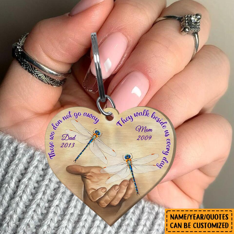 Personalized In Memory Of Gift Custom Name Wooden Keychain