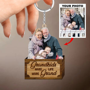 Personalized Custom Keychain - Grandkids Make Life More Grand