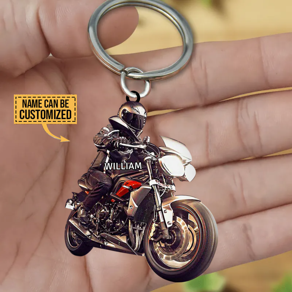 Motor Biker Gift - Personalized Flat Acrylic Keychain