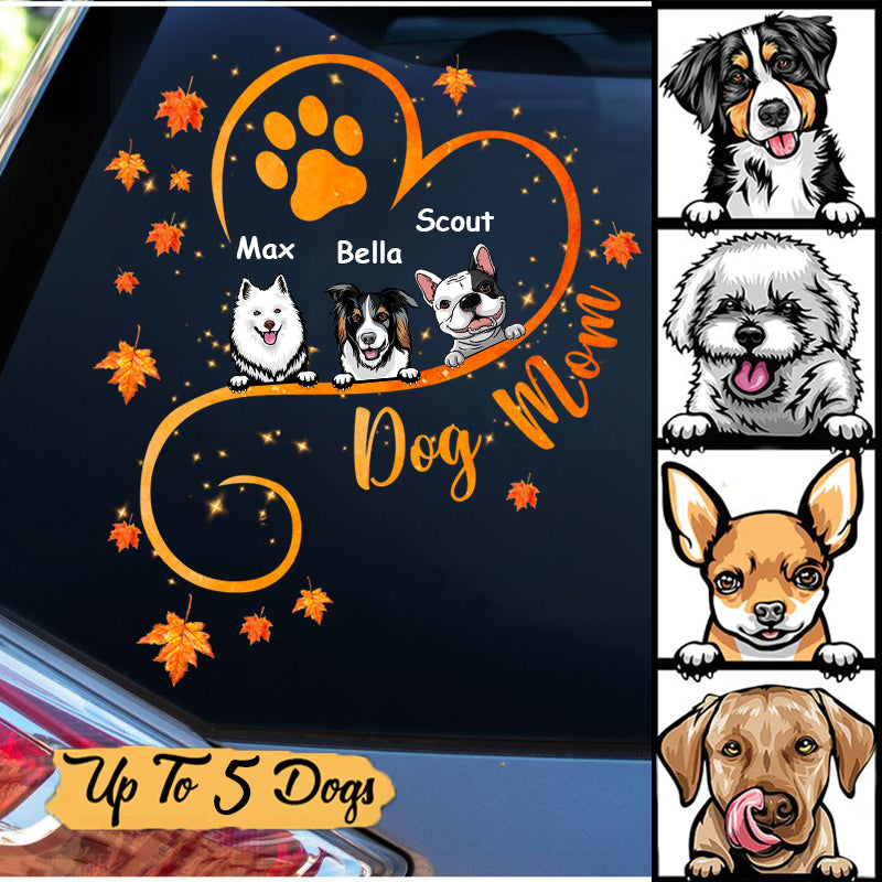 Dog Mom Heart Line Personalized Decal DIY Gift For Pet Lovers