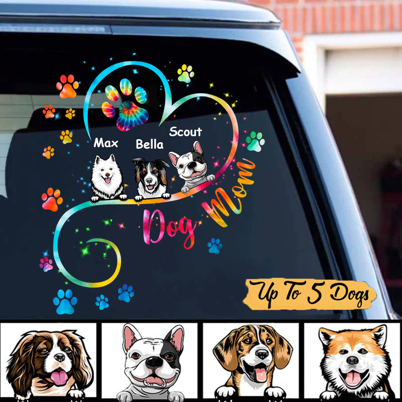 Dog Mom Heart Line Personalized Decal DIY Gift For Pet Lovers