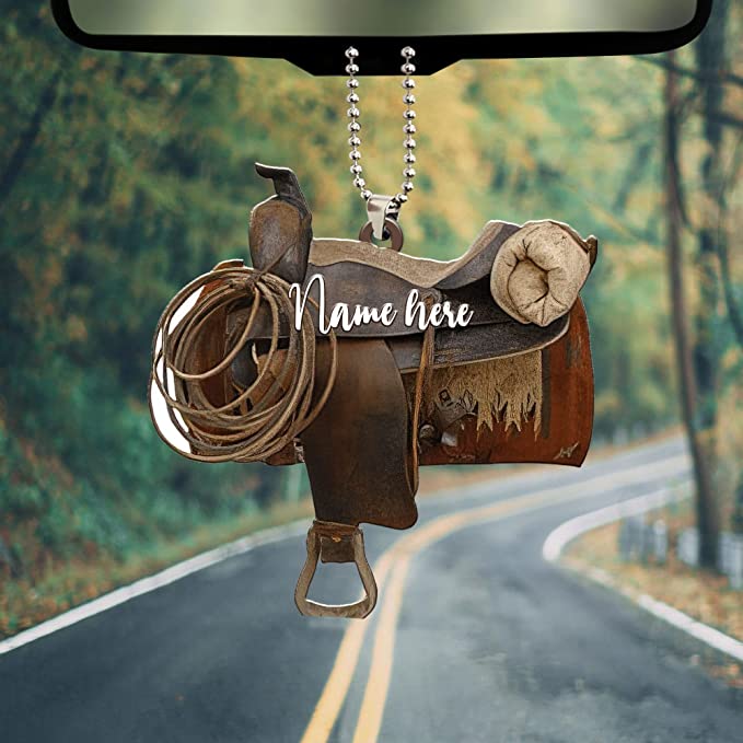 Personalized Horse Saddle Car Hanging Ornament
