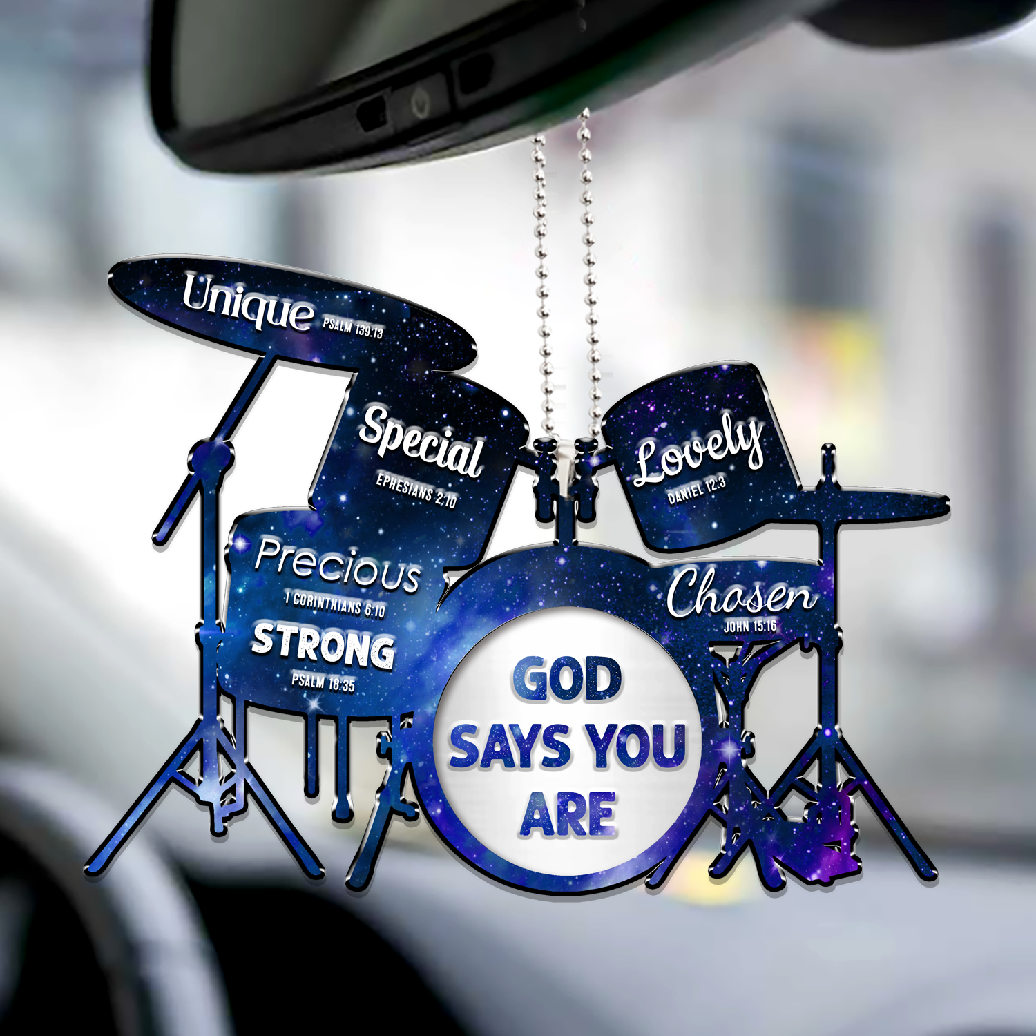 Drum Silhouette God Says You Are Ornament