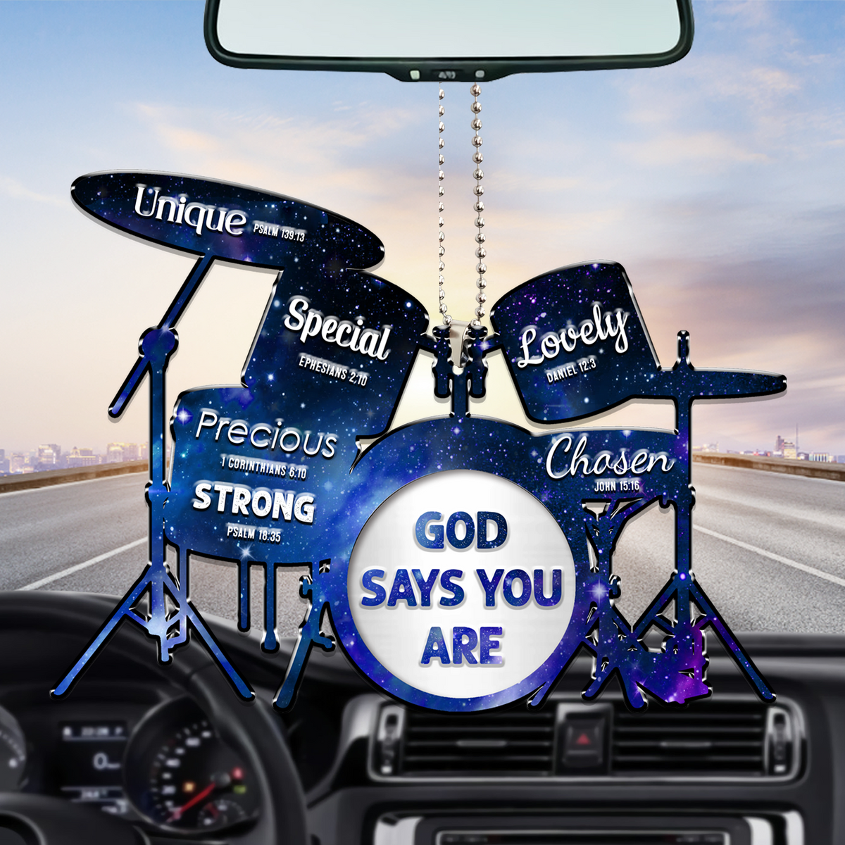 Drum Silhouette God Says You Are Ornament