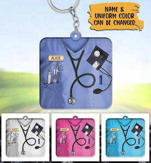 Nurse - Personalized Car Flat Krychain or Ornament