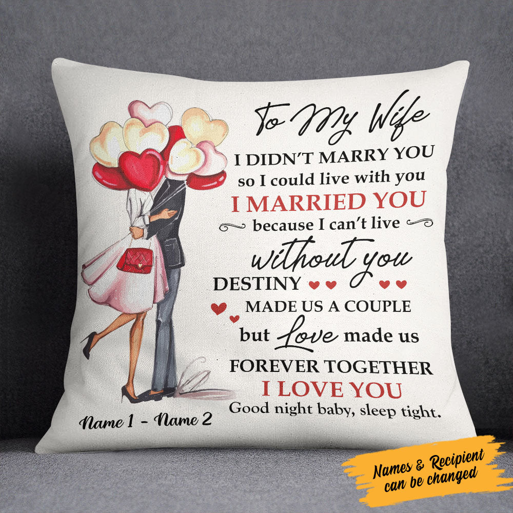 Personalized Couple Love  Pillow (Insert Included)