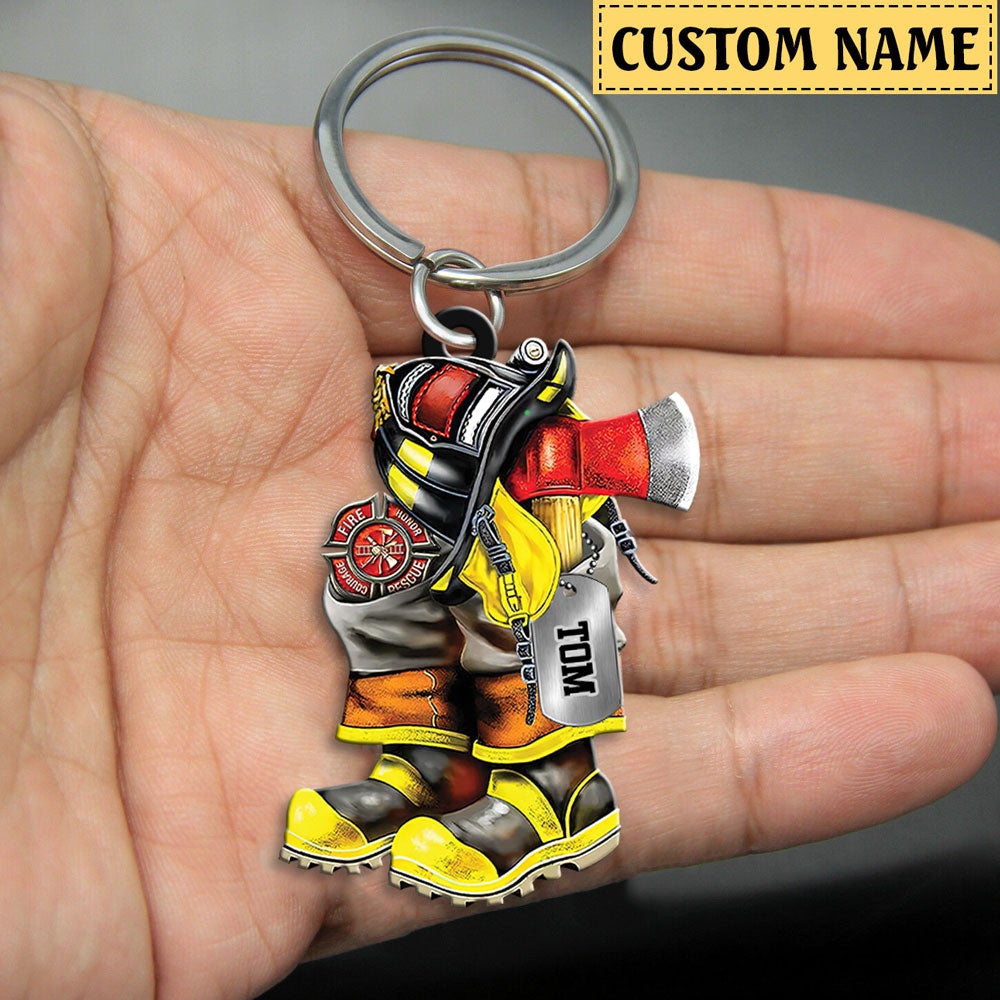 Personalized Keychain Gift For Firefighters Acrylic Keychain