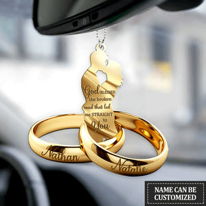 Couple Gift Couple Rings Personalized Ornament