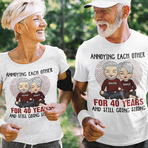 Annoying Each Other For Many Years Still Going Strong - Anniversary Gifts, Gift For Couples, Husband Wife - Personalized Unisex T-shirt