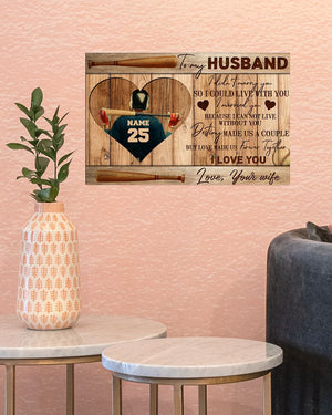 Baseball To My Husband Poster