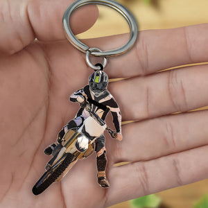 2022 New Release Personalized Motocross Racer Acrylic Keychain