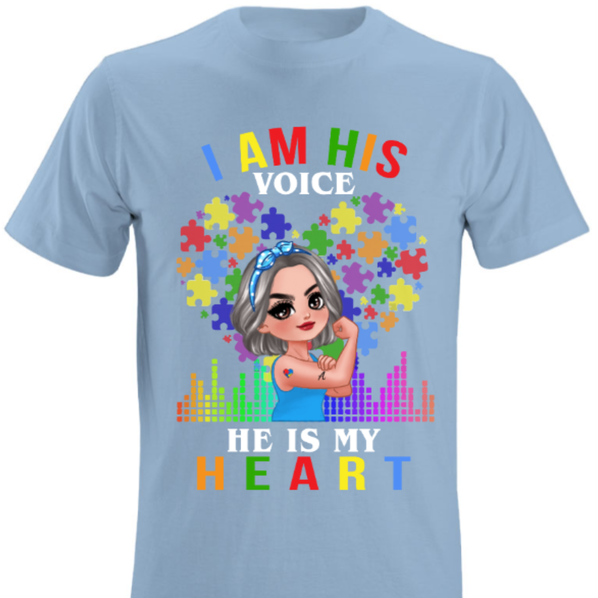He Is My Heart Autism Strong Doll Personalized Shirt
