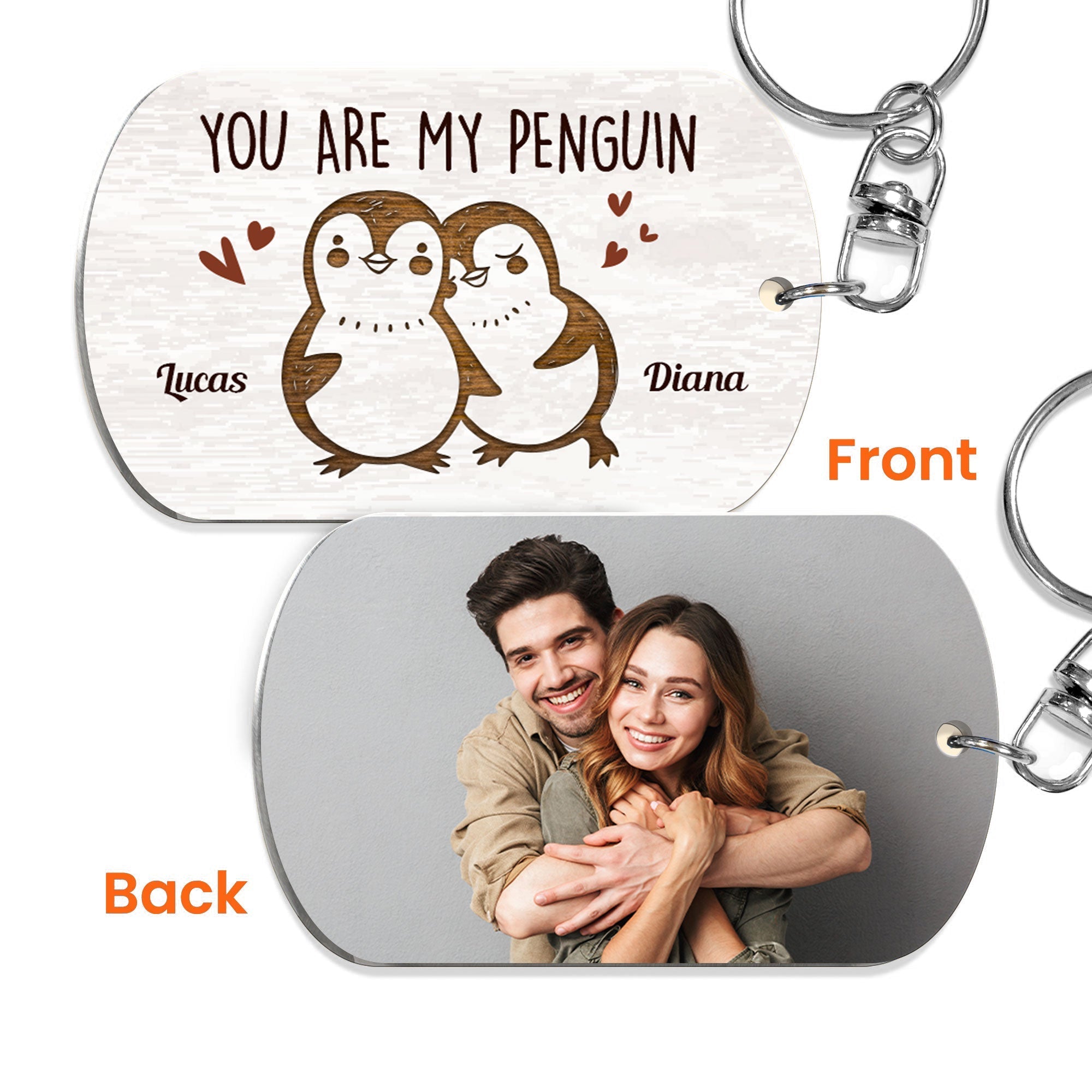 (Photo Inserted) You Are My Penguin - Personalized Keychain