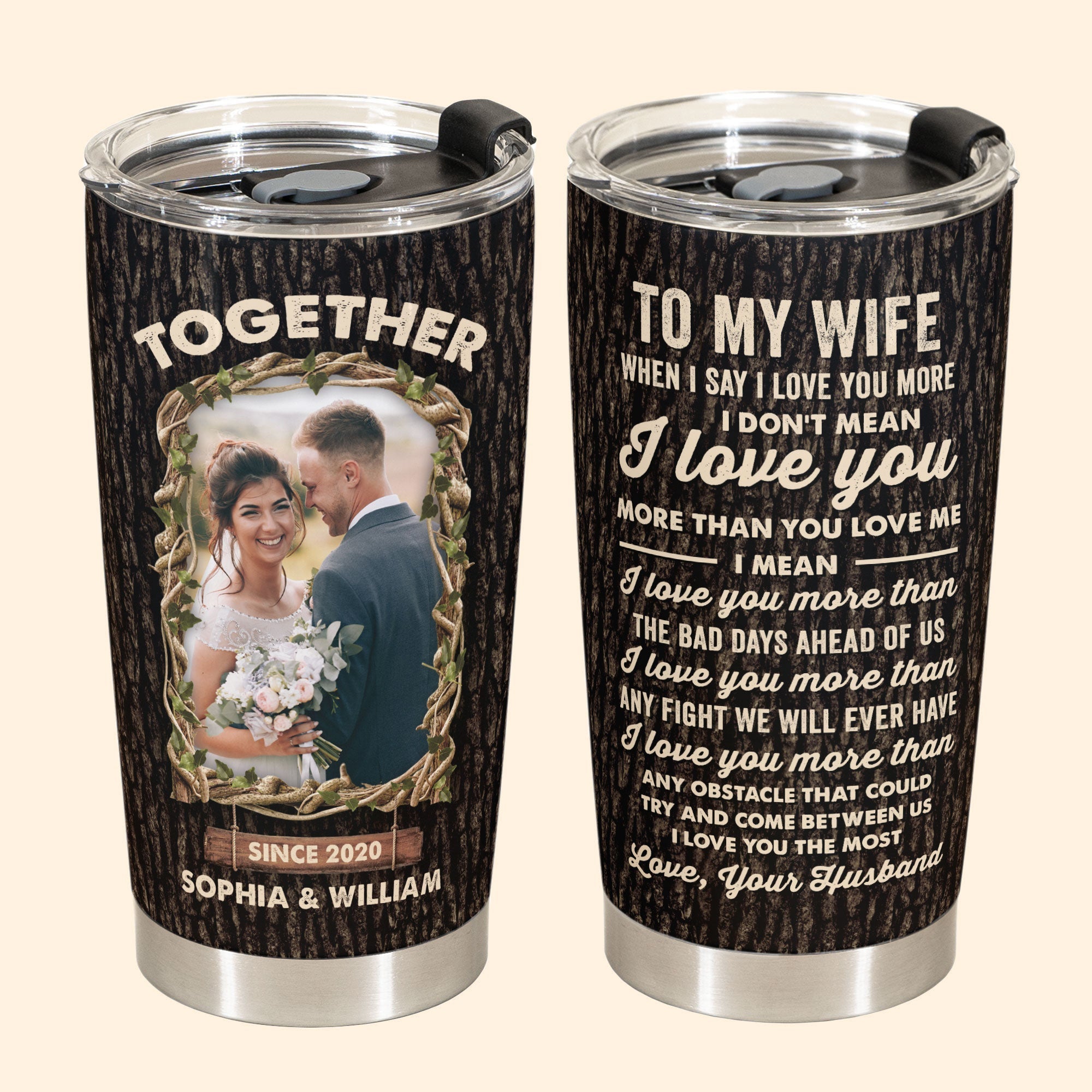 (Photo Inserted) I Love You The Most - Personalized Tumbler Cup