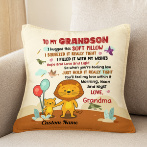 Family - Grandson Lion Personalized Pillowcase