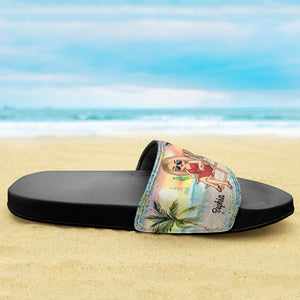 Just A Girl Who Loves Beaches - Personalized Custom Slide Sandals