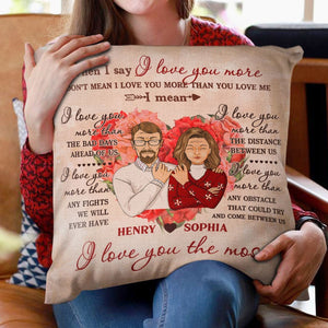 Couple I Love You The Most Husband Wife - Couple Gifts - Personalized Custom PILLOWCASE