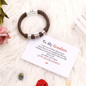 To My Grandson - I LOVE YOU- Nylon Rope Bracelet