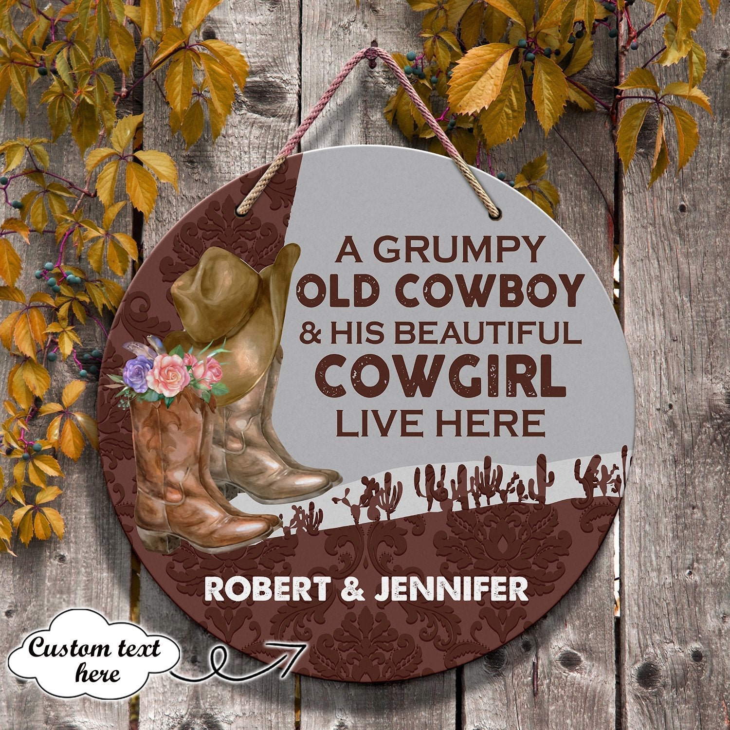 Cowboy and His Cowgirl - Custom Wooden Sign