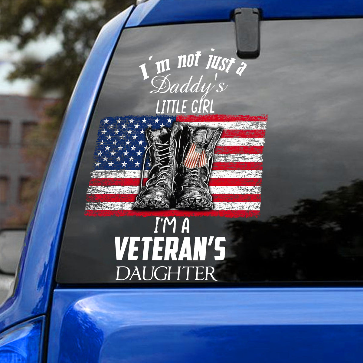 Veteran's Daughter Car Sticker
