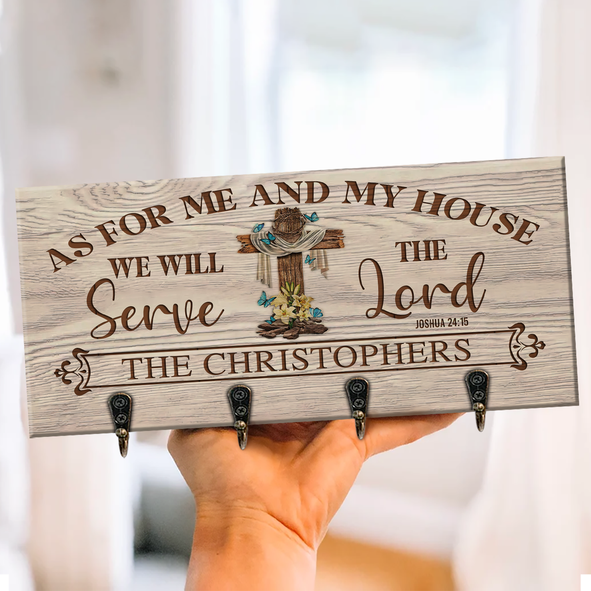 As For Our House Personalized Key Hanger