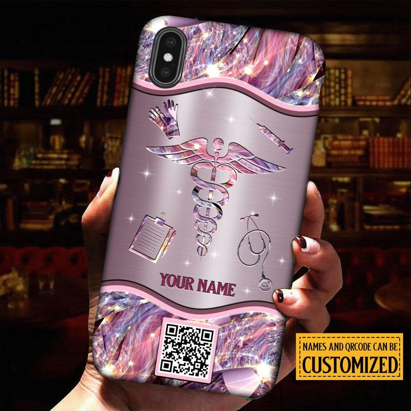 Mutil Colors Nurse Personalized Qrcode Phone Case