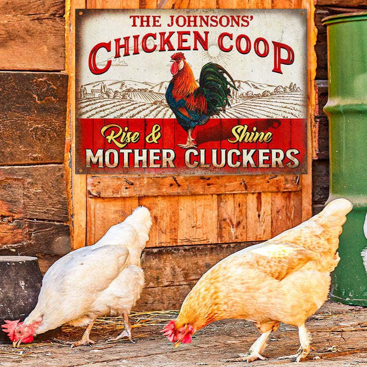 Farm Chicken Coop Personalized Metal Sign Gift For Farmer