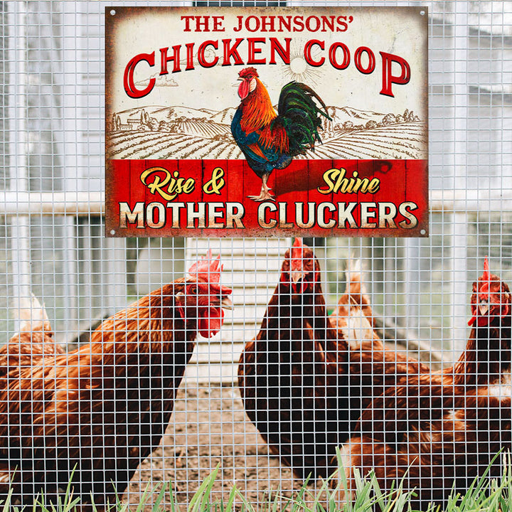 Farm Chicken Coop Personalized Metal Sign Gift For Farmer