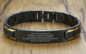 Veterans Bracelet - I once took a solemn oath to defend the constitution.