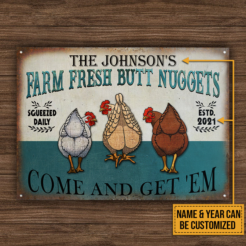 Personalized Chicken Nuggets Come Customized Classic Metal Signs