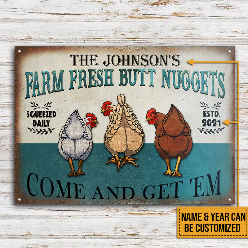 Personalized Chicken Nuggets Come Customized Classic Metal Signs