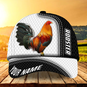 Premium Cool 3D All Over Printed Rooster Hats For Rooster Lovers Multicolor Personalized