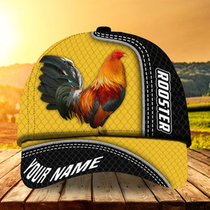 Premium Cool 3D All Over Printed Rooster Hats For Rooster Lovers Multicolor Personalized