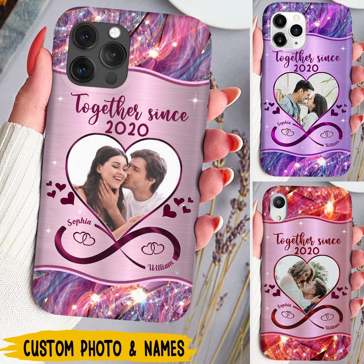 Together Since Custom Couple Photo Personalized Phone Case