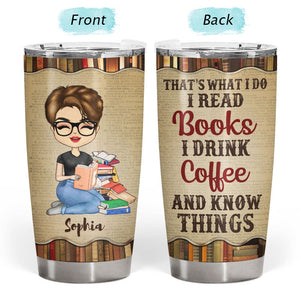 A Girl Who Loves Books Reading - Reading Gift - Personalized Custom Tumbler