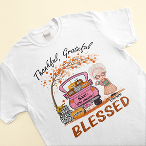Nana's Little Pumpkins - Personalized Shirt - Fall Season Gift For Grandmother - Chibi Grandma