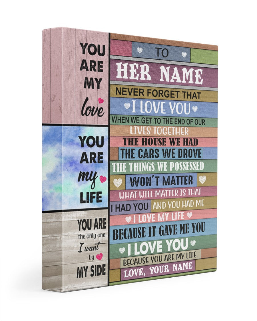 Never Forget That I Love You - Lovely Gift For Wife Vertical Poster