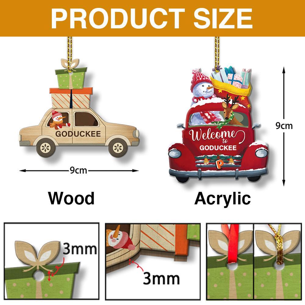 Piano with Christmas Light Personalized Christmas Ornament