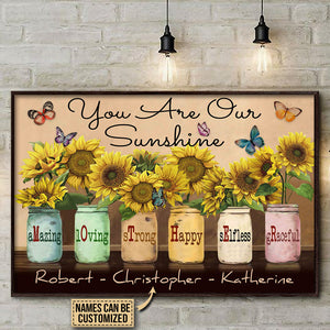 Personalized Butterfly Sunflower Mother Customized Poster