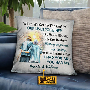 Personalized Family Old Couple When We Get Customized Pillow