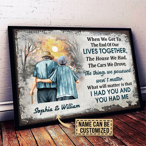 Personalized Family Old Couple When We Get Customized Poster