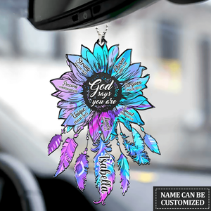Personalized Hologram Flower God Says You Are Ornament