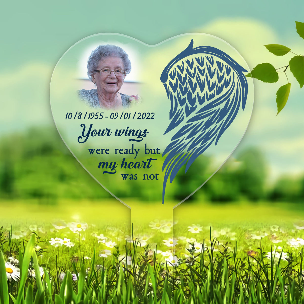 Your Wings Were Ready But My Heart Was Not Personalize Plaque