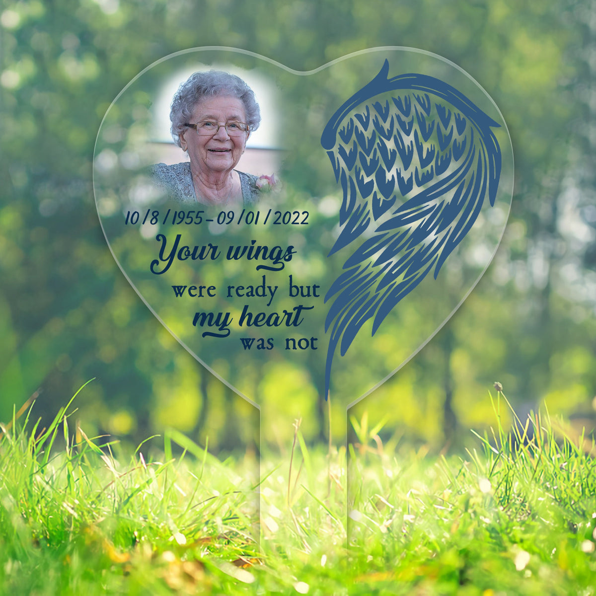 Your Wings Were Ready But My Heart Was Not Personalize Plaque