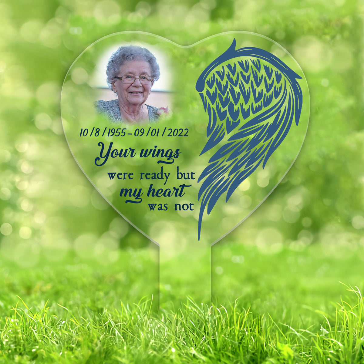 Your Wings Were Ready But My Heart Was Not Personalize Plaque