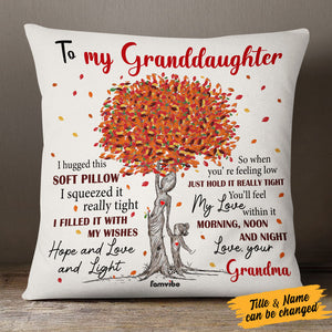 Personalized Fall Halloween Grandma Granddaughter Mom Daughter Pillow