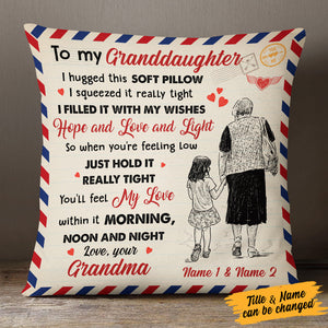 Personalized Grandpa Grandma Mom Granddaughter Daughter Grandson Pillow